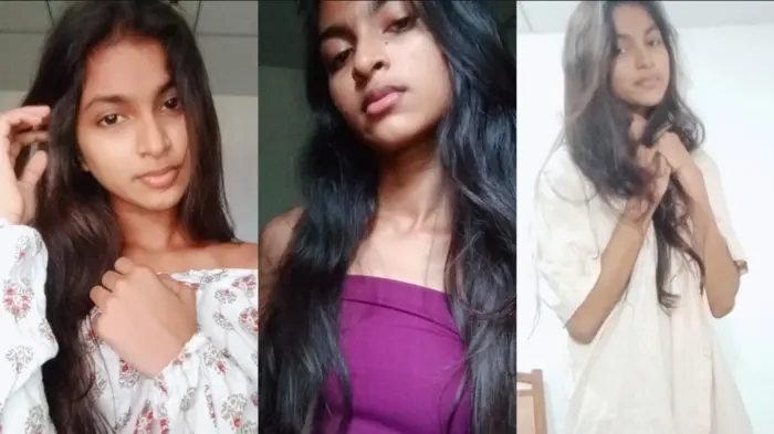 Sri Lankan College GF Show & Sucking on her Thumb Viral Video
